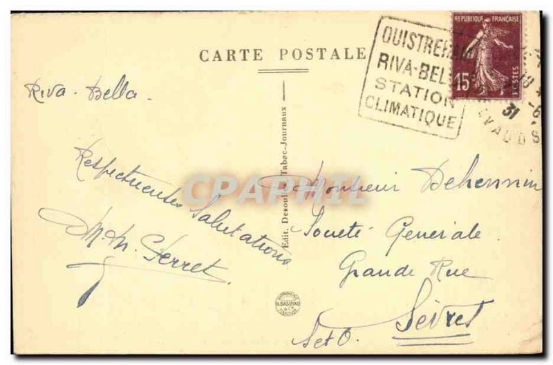 Old Postcard Ouistreham crossing from Le Havre Ferries