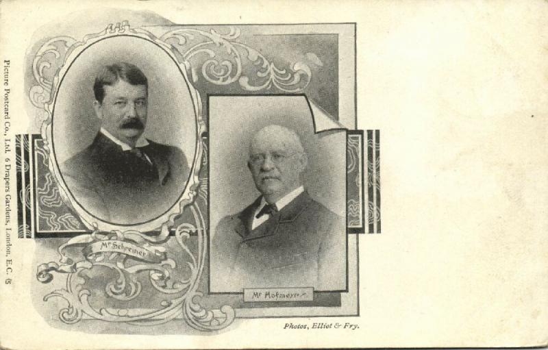 BOER WAR, Mr. Hofmeyer and Mr. Schreiner (1899)