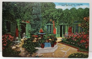 New Orleans Louisiana Courtyard of Little Theater Postcard A4