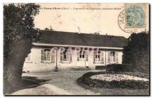 Old Postcard Army Camp Accommodation & # 39Avor Captain Adjutant Major