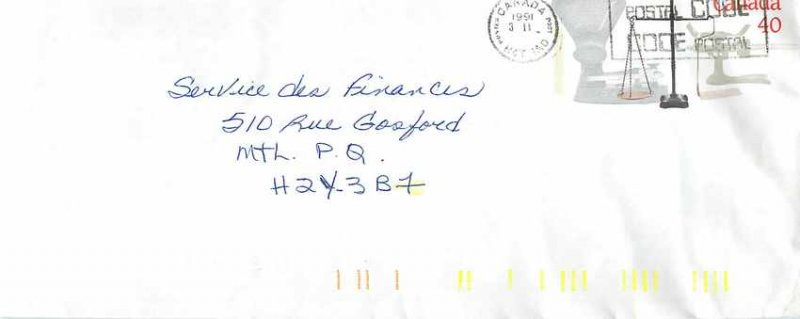 Entier Postal Stationery Postal Justice Canada Balance