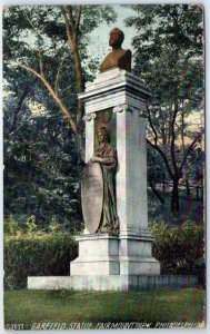 Postcard - Garfield Statue, Fairmount Park - Philadelphia, Pennsylvania