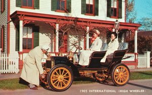 Vintage Postcard 1905 International High Wheeler Two Women Sitting in Car