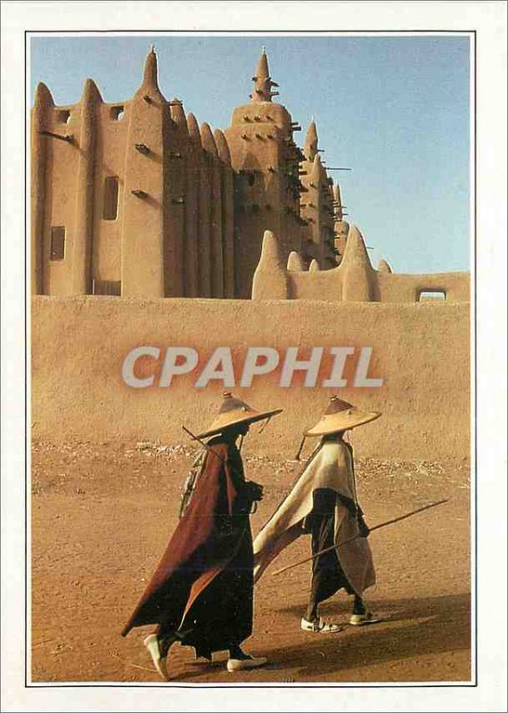 Postcard Modern Mali Djenne mosque clay