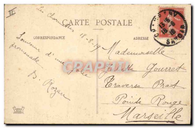 Postcard Old Charmettes Rousseau Salon