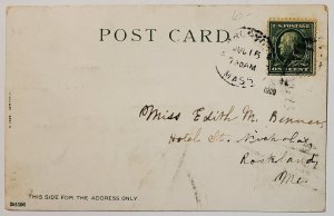 Newark NJ Market St Penna RR Depot Glitter Decorated Postcard K26