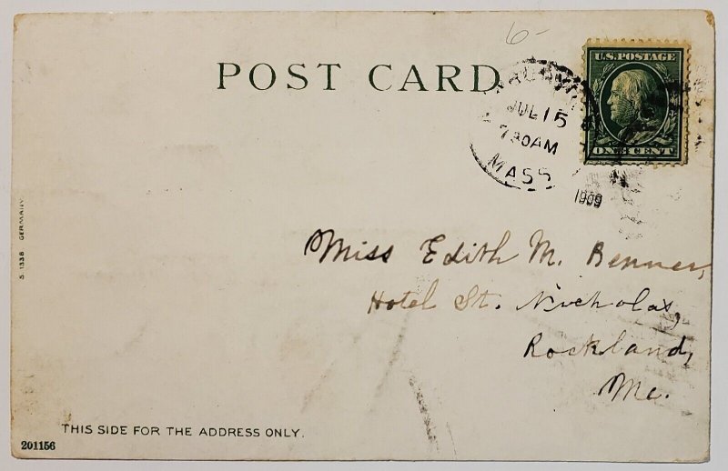 Newark NJ Market St Penna RR Depot Glitter Decorated Postcard K26