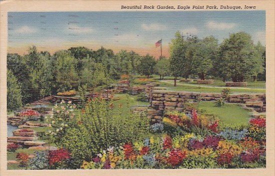 Beautiful Rock Garden Eagle Point Park Dubuque Iowa 1951
