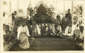 malay malaysia, Native Malay Wedding (1920s) RPPC Postcard