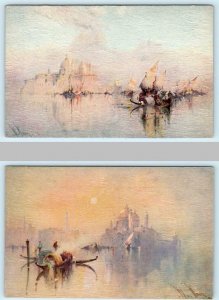 2 Postcards ~ Tuck Oilette Connoisseur GLORIOUS VENICE Artist Signed KNOX c1910s