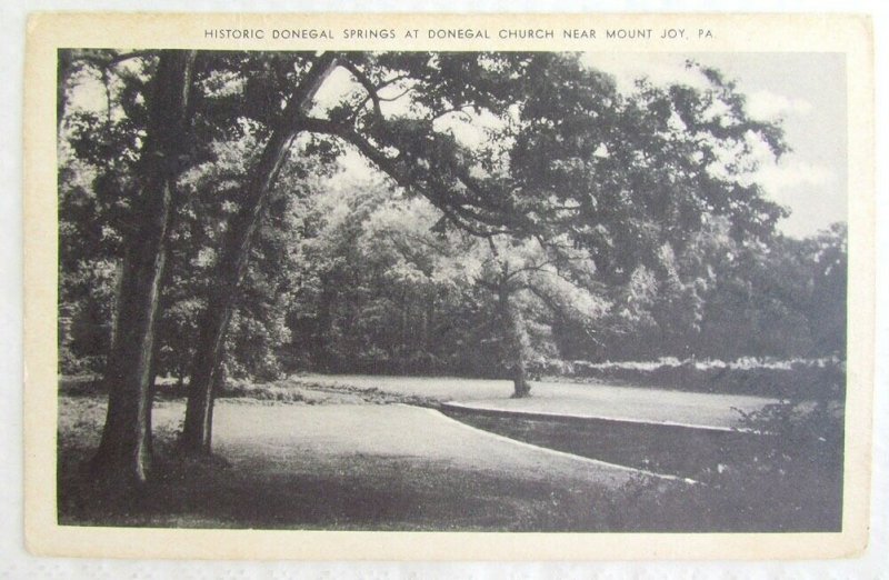 ANTIQUE POSTCARD HISTORIC DONEGAL SPRINGS AT DONEGAL CHURCH NEAR MOUNT JOY PA