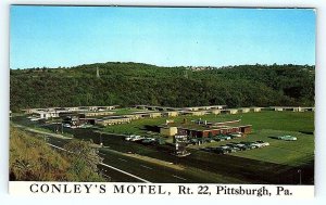 PITTSBURGH, Pennsylvania PA ~ Roadside CONLEY'S MOTEL 1950s Cars Postcard