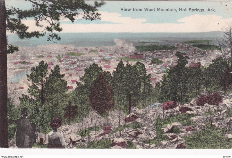 HOT SPRINGS, Arkansas, PU-1909; View From West Mountain