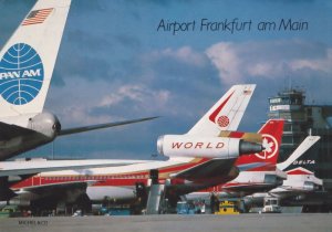 Frankfurt AM Main PanAm Plane German Airport Postcard