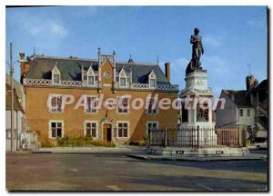 Postcard Modern Auxonne Hotel De Ville And Statue Of Napoleon