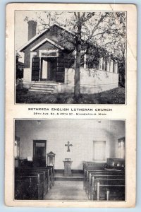 Minneapolis Minnesota Postcard Bethesda English Lutheran Church c1920s Antique