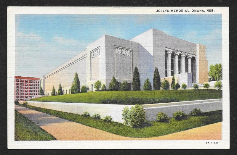 Outside View Joslyn Memorial Omaha Nebraska Unused c1933