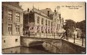 Old Postcard Belgium Bruges Frank Bridge