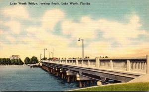 Florida Lake Worth The Lake Worth Bridge Looking South 1947