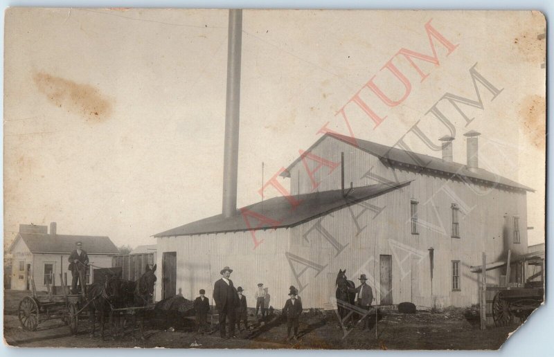 c1910s Coal Business Occupational Factory RPPC Cotton Young Men Real Photo A193