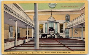 M-61977 Interior of Christ Church showing George Washington's Pew Alexandria