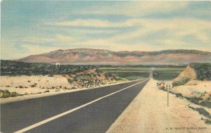 New Mexico Albuquerque US 66 Rio Grande Valley Teich linen  Postcard 22-9111