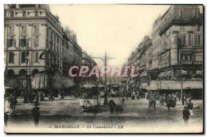 Old Postcard Marseille The Cannebiere