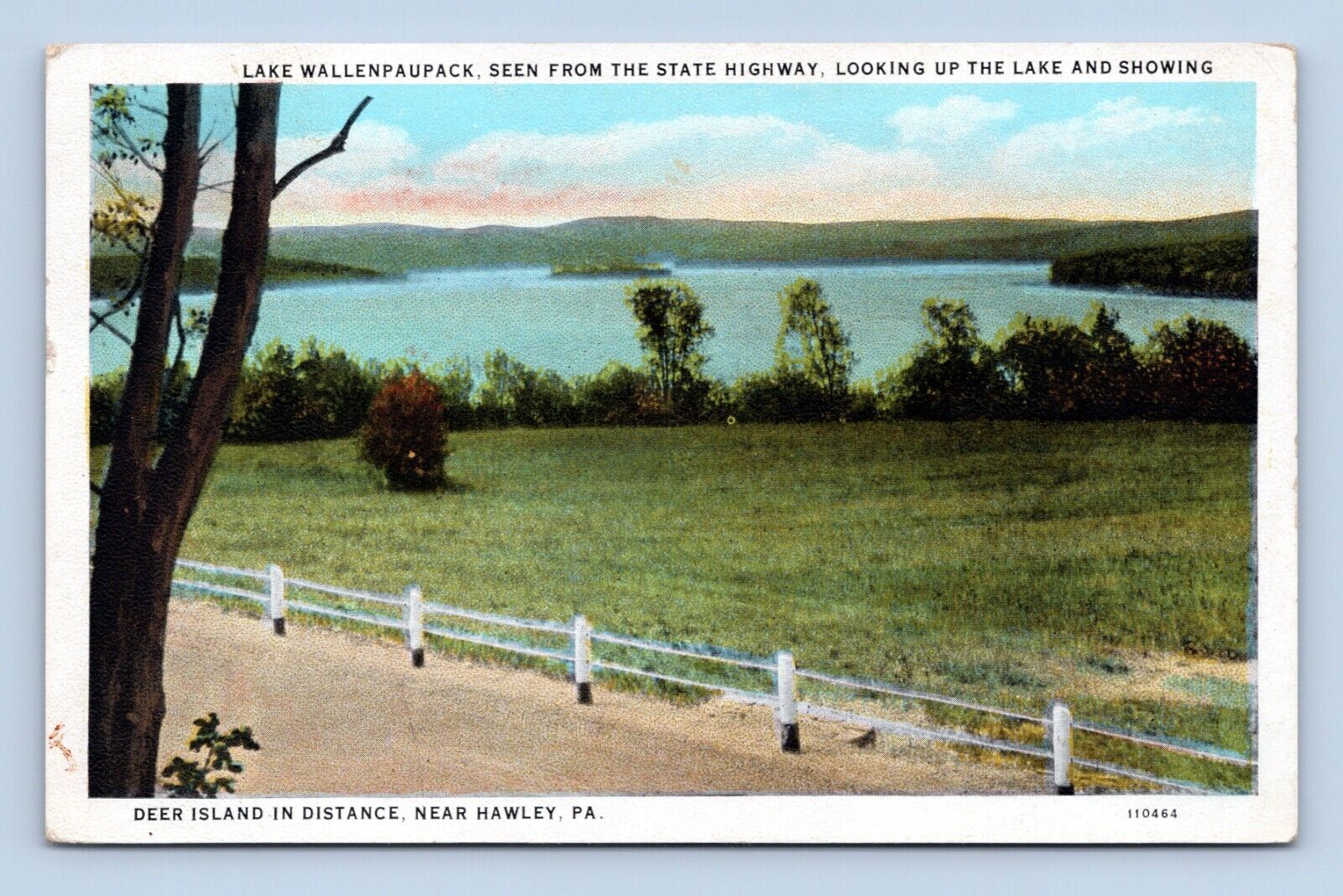 Lake Wallenpaupack From Highway Hawley PA Pennsylvania WB Postcard I17 United States