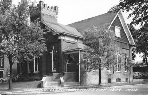 Nebraska City Nebraska birds eye view Methodist Church real photo pc Y11159