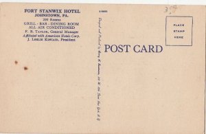 Postcard Hotel Fort Stanwix Johnstown PA