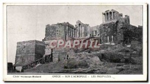 Old Postcard Greece on L & # 39Acropole The Propylees