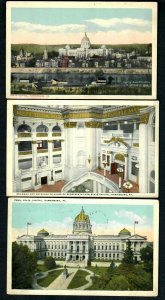 #16 Pa. lot of 6 State Capitol Panorama copy J.Mc Cormick Jr. Stairway Rotundra,