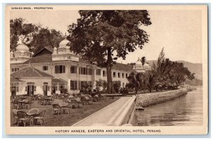 c1920's Victory Annexe Eastern and Oriental Hotel Penang Malaysia Postcard