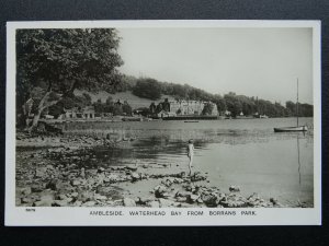 Cumbria AMBLESIDE Waterhead Bay from Borrans Park - Old RP Postcard by Aero Pic