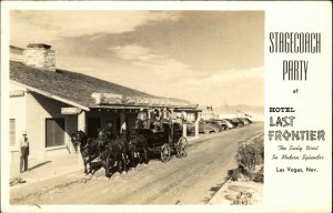 Las Vegas NV Hotel Last Frontier Stagecoach Frasher's Real Photo Postcard