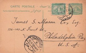 Postcard Leonard Glynos Chimiste Egypt 1912 Stamp