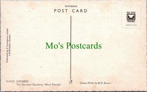 Norfolk Postcard - Cromer, The Sunken Gardens, West Parade SW13428