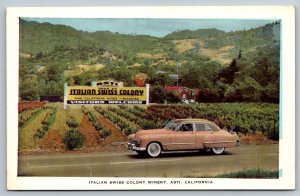 Vintage California Postcard - Italian Swiss Colony Winery - Asti