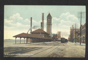 PEORIA ILLINOIS CRI&P RAILROAD DEPOT TRAIN STATION VINTAGE POSTCARD 1909