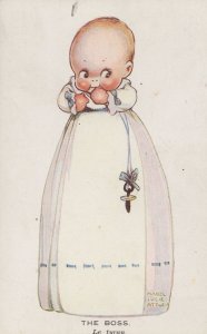 Mabel Lucie Attwell Child Baby The Boss Vintage Comic Postcard