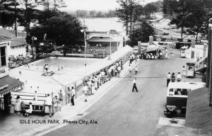 Phenix City Alabama Idle Hour Park Swimming Pool Real Photo Postcard AA1438