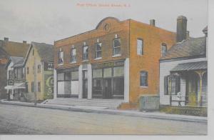 Bound Brook New Jersey street scene outside post office antique pc Z11136