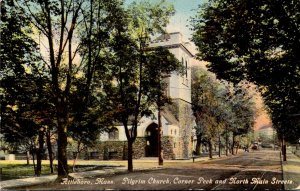 Massachusetts Attleboro Pilgrim Church Corner Peck and North Main Streets 1911