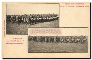 Old Postcard Army Review reservists 11th Division in 1899