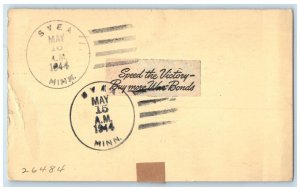 1944 Buy More War Bonds Svea Minnesota MN Chicago Illinois IL Postal Card