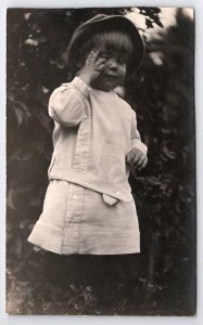 RPPC Adorable Edwardian Child Stillwater Minnesota Real Photo Postcard F45