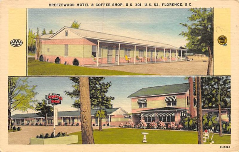 Breezewood Motel Coffee Shop Florence, South Carolina