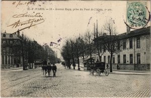 CPA PARIS 7e - 59. Avenue Rapp, prise du Pont de l'Alma (55411)
