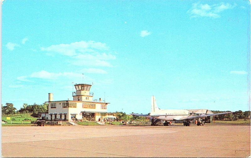 PostcardWarren County AirportGlens Falls, New YorkVintageA67