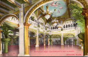 Washington Spokane Davenport's Restaurant Banquet Hall 1909